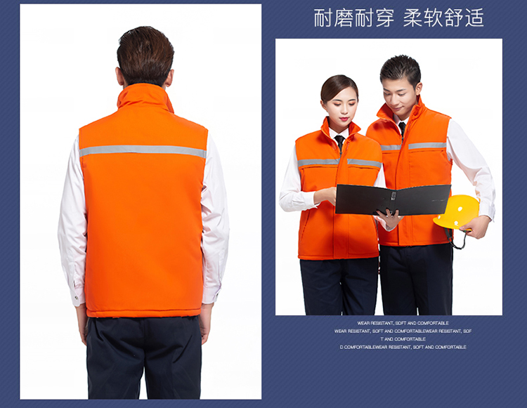 Full process polyester cotton canvas plus cotton lining pocket vest H22-902