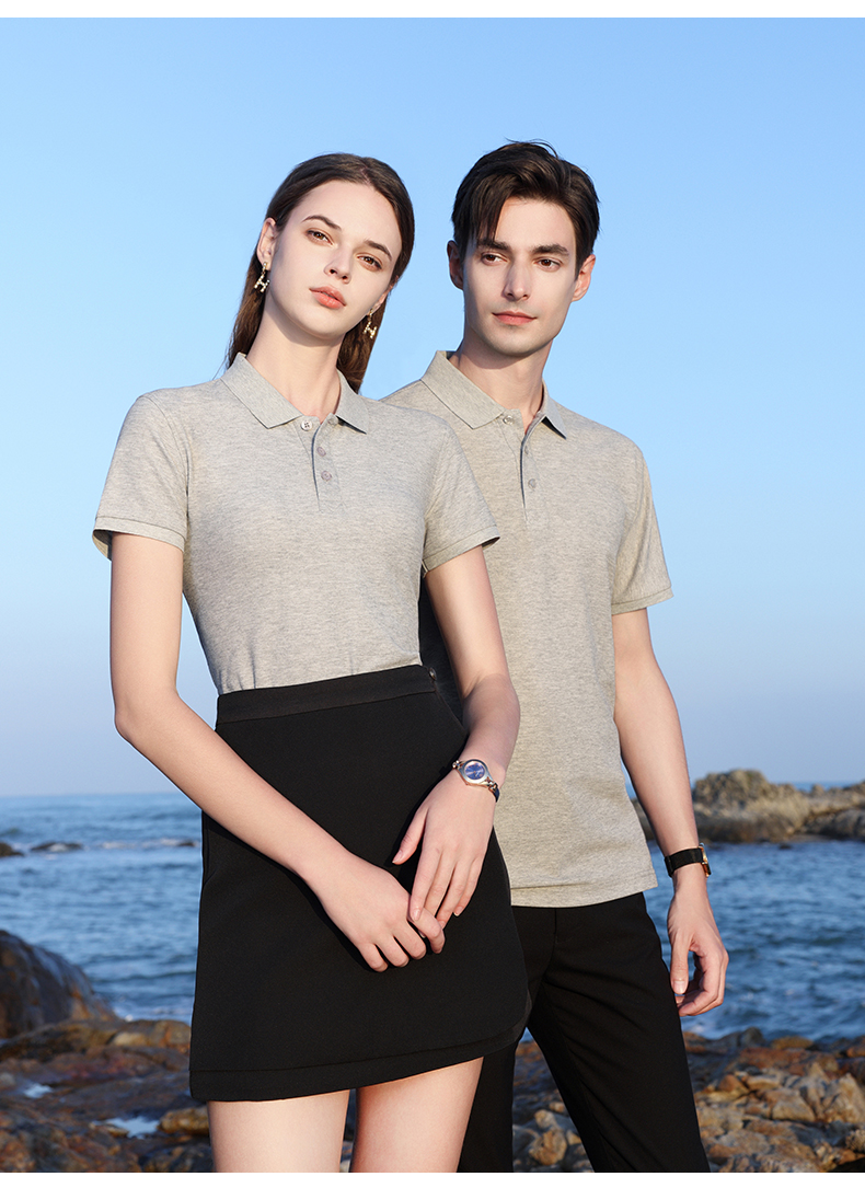 200g 40s combed long-staple cotton lapel short-sleeved POLO shirt universal style H16-8899