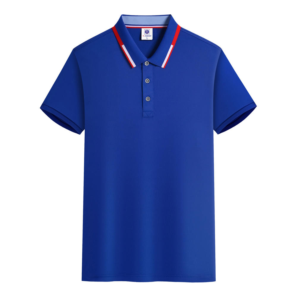 200g imitation cotton contrast collar short-sleeved Polo shirt GJ53-2108