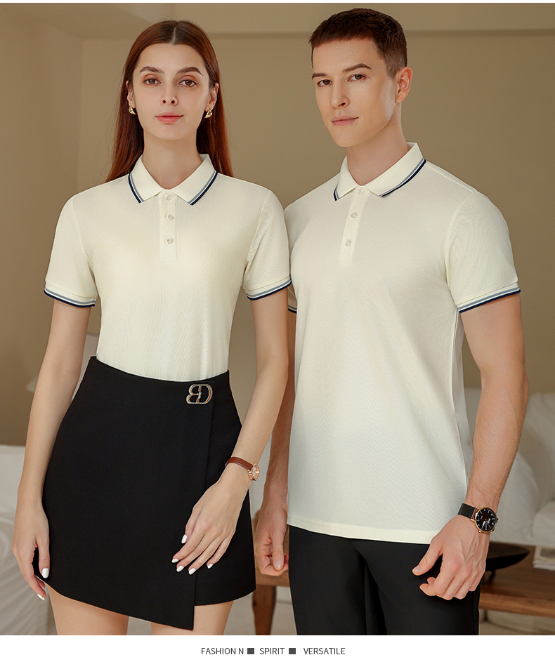 190g color collar short sleeve polo shirt YZ03-KW2208