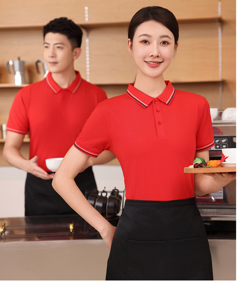 210g moisture absorbing quick-drying antibacterial ice ion fine bead short-sleeved lapel polo shirt L04-P142