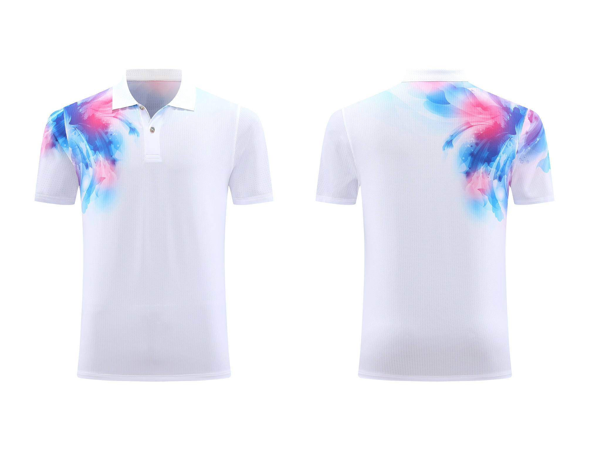 Moisture wicking gradient tie-dye round neck short sleeves 110-1851