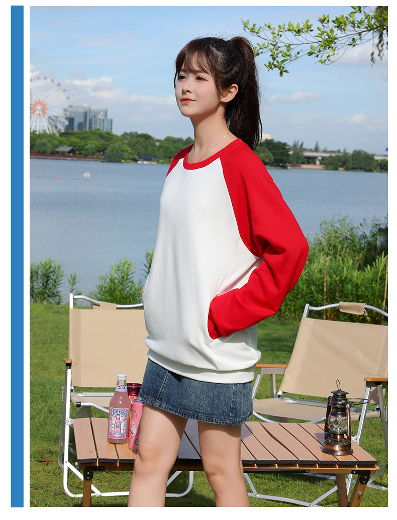 400g high-quality macaron raglan round neck sweatshirt for adults YZ03-9977