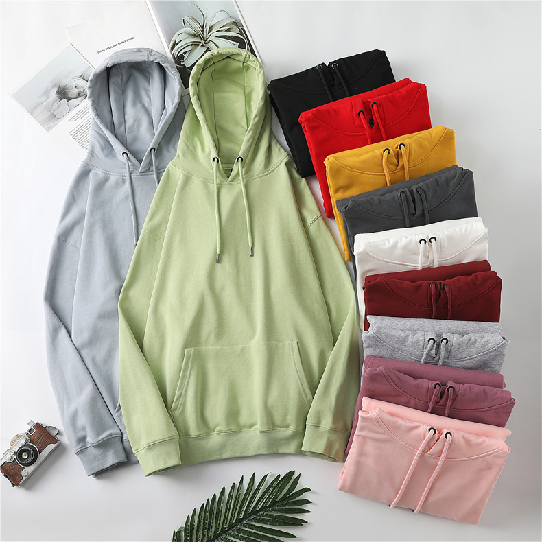 Thin hooded pullover sweatshirt W02-102