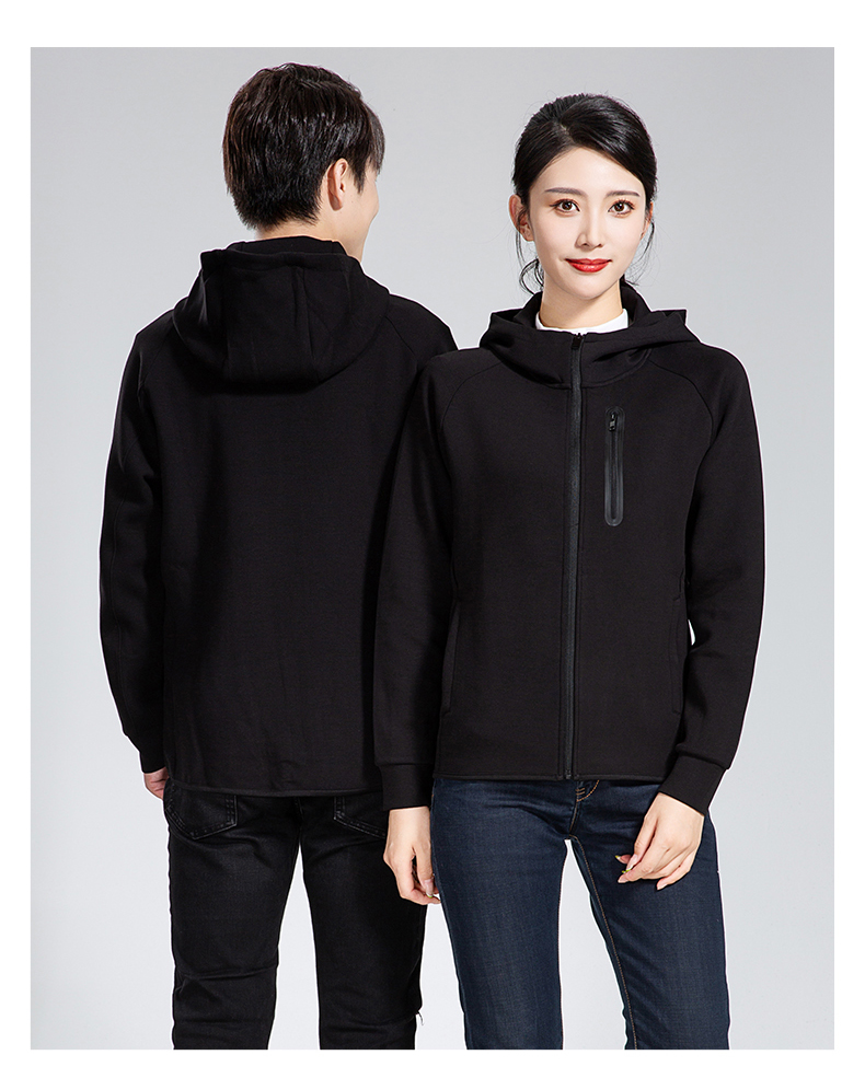 Cotton hooded zip-up sweatshirt H28-1856S