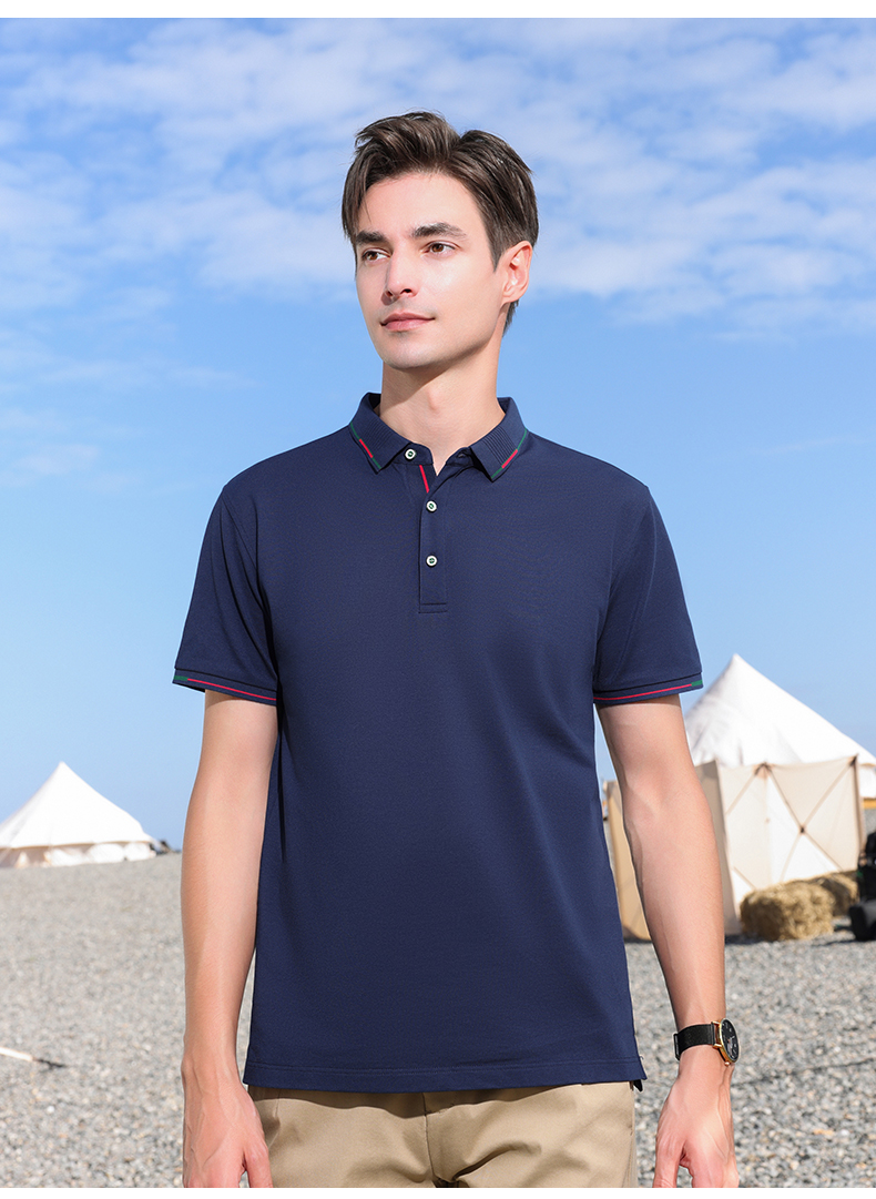 200g 40pcs group wear lapel short sleeve POLO shirt universal style H16-7788