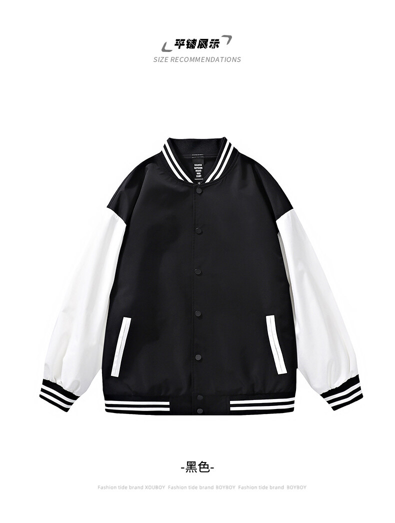 American style patchwork sleeves jacket baseball jacket universal style KA2-2002