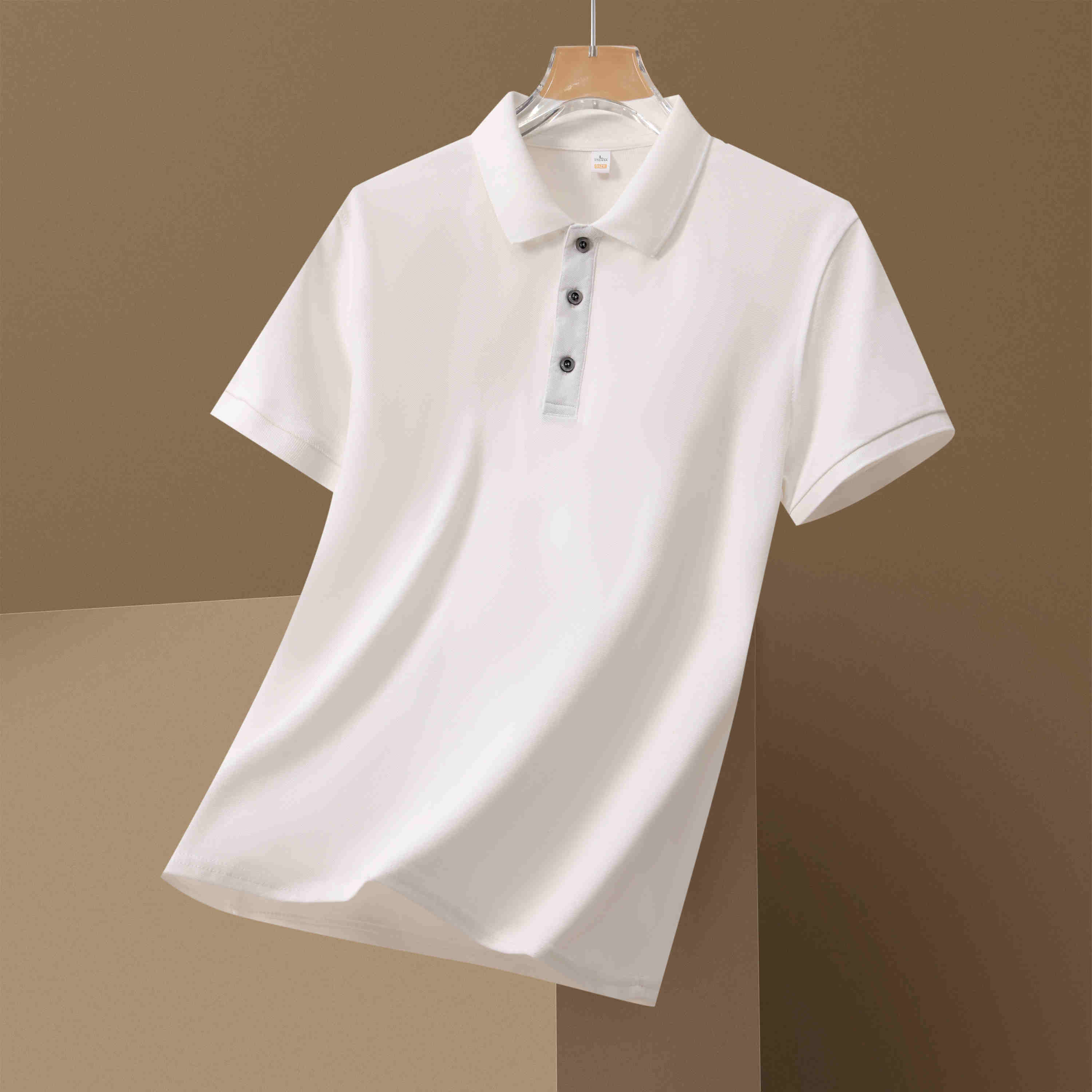 210g ice cotton solid color casual short-sleeved lapel polo shirt W01-A11