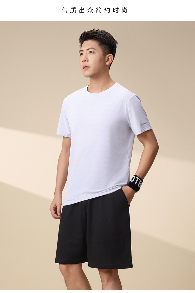 220g imitation cotton quick-drying round neck short sleeves HW01-777