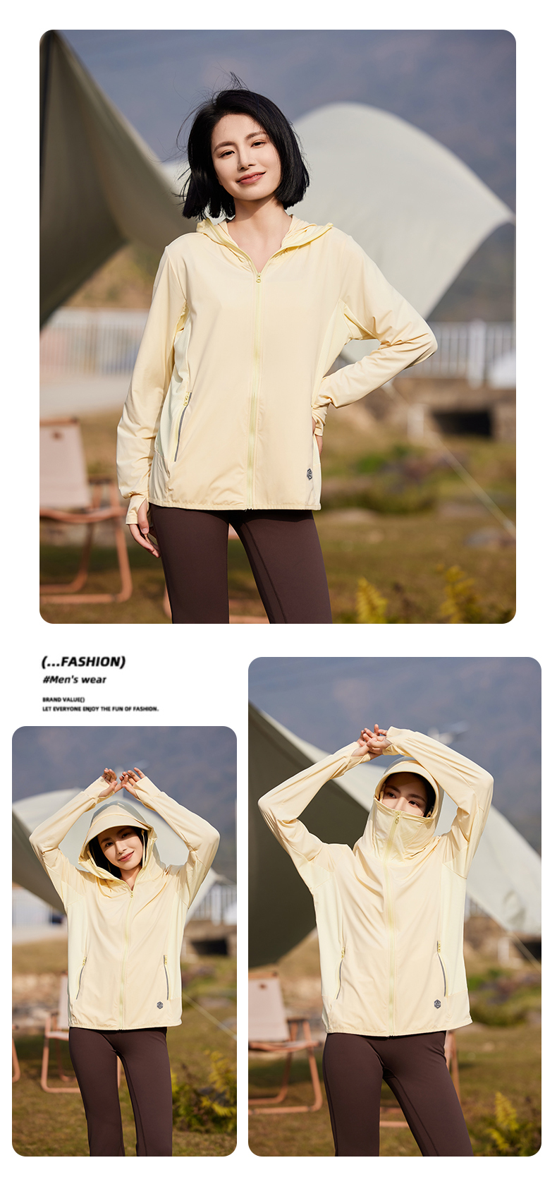 Lightweight and breathable technology couple ice silk sun protection clothing female model KN-2366