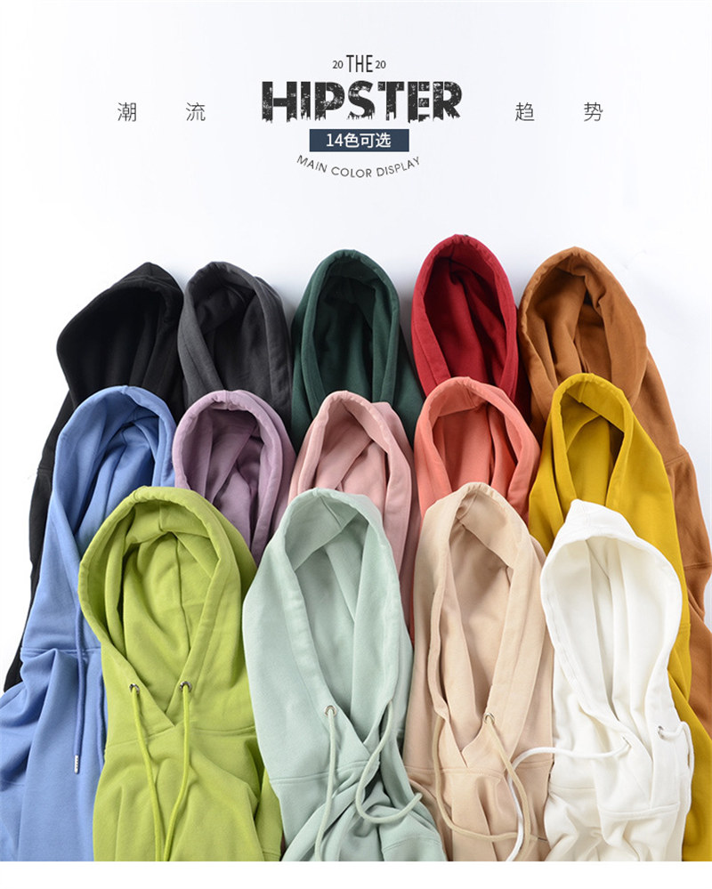 350g heavy loose cotton hooded sweatshirt BC10-350g terry hoodie