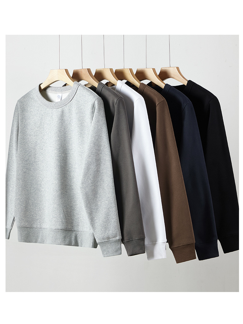 420G heavy weight ceramic brushed thickened velvet pullover round neck sweatshirt D15-0812