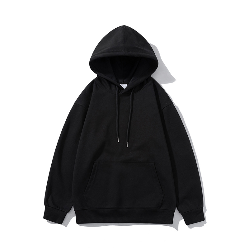 350g loose solid color water soft cotton hoodie drop shoulder sweatshirt B08-water soft hoodie