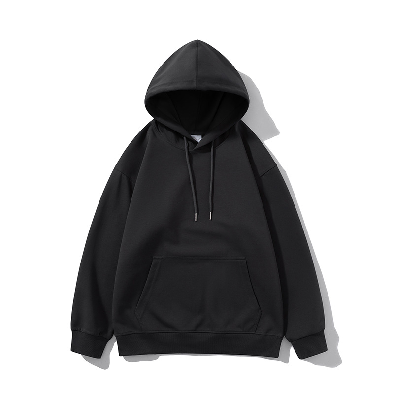 350g loose solid color water soft cotton hoodie drop shoulder sweatshirt B08-water soft hoodie