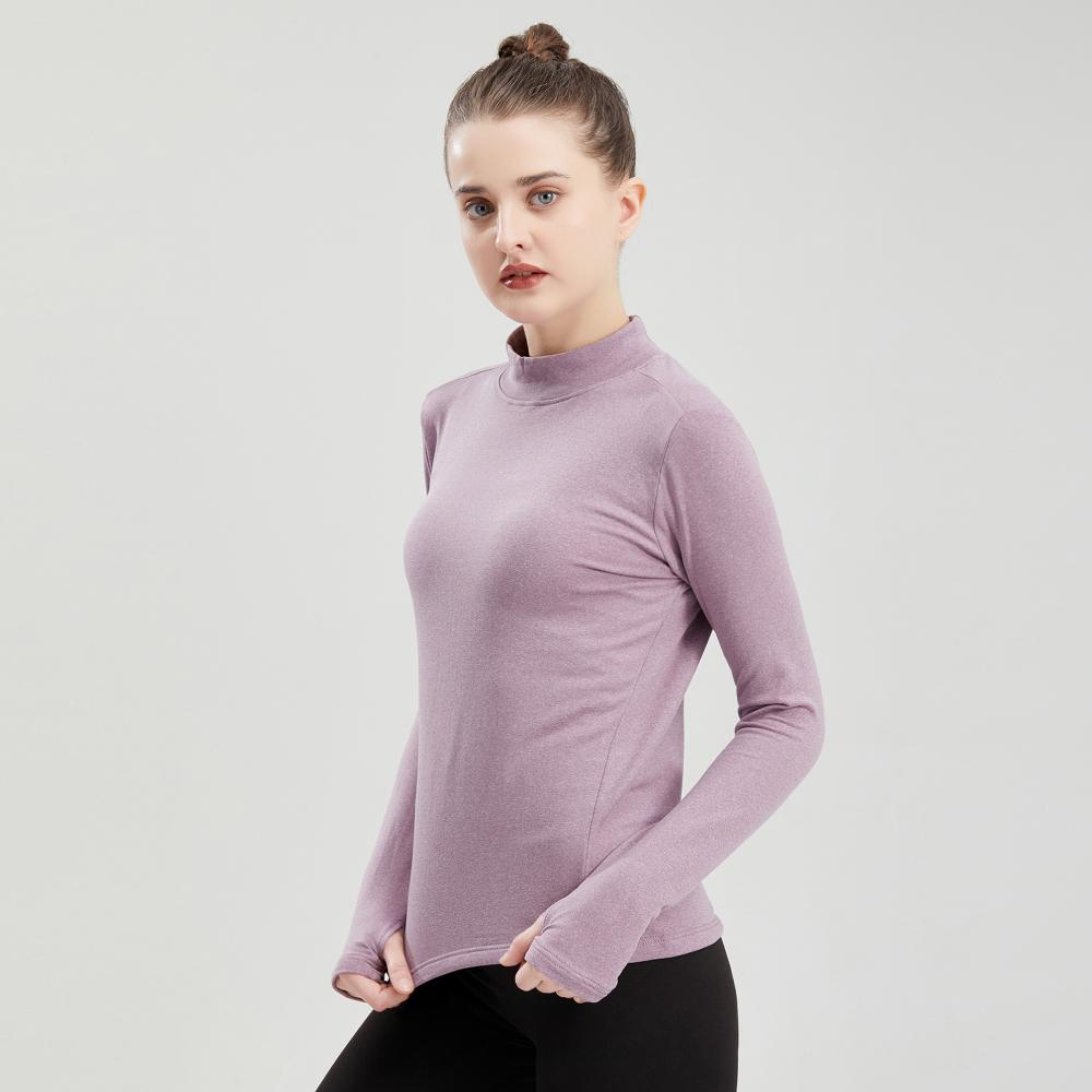 307# Women long-sleeved fitness tops T-shirts long sleeves round neck