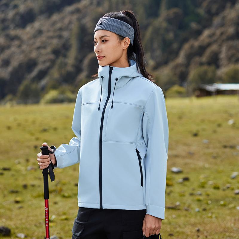 K-2406K Four-sided elastic composite polar fleece soft shell jacket