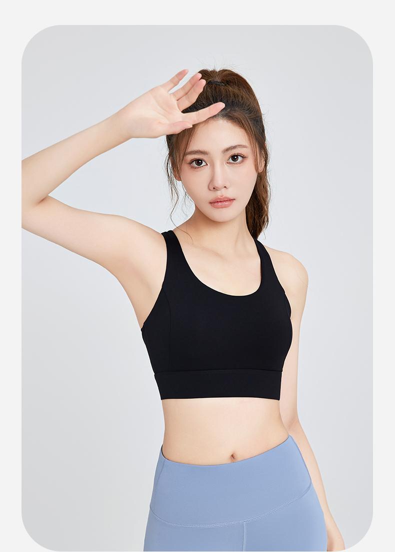 JYJN035-Nylon Hole-Feeling Button Bra Sportswear Yoga Wear for Women