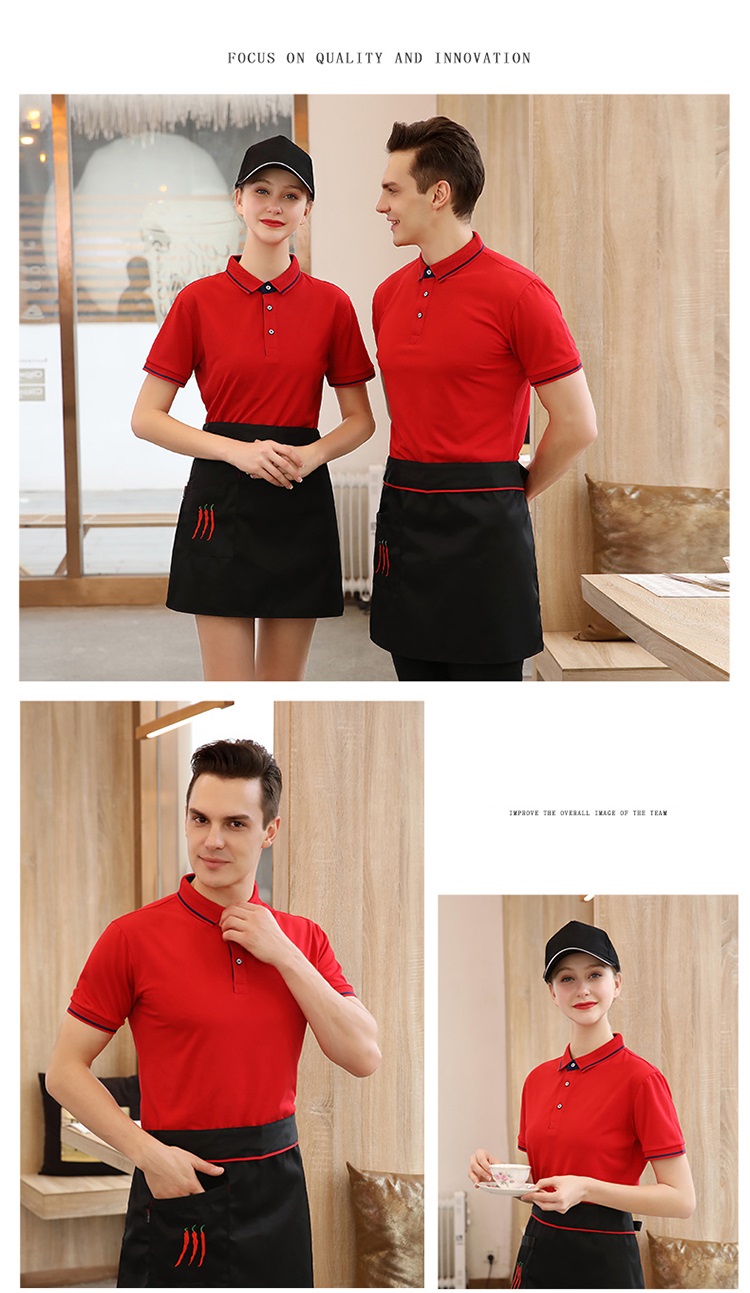 200g siro blended combed yarn short sleeve lapel POLO shirt universal style SNS-1878 short