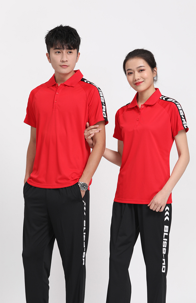 160g double-sided plain short-sleeved lapel POLO shirt for women GB13-2051