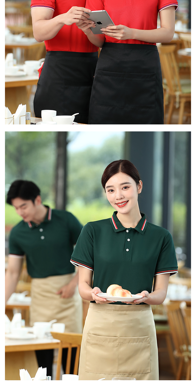 200g ice silk pique cotton lapel short-sleeved POLO shirt universal style H17-4002