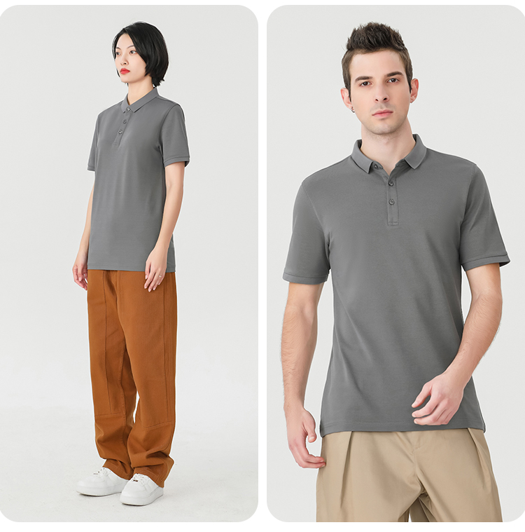 Combed cotton lapel short-sleeved POLO shirt universal GJ28-99801