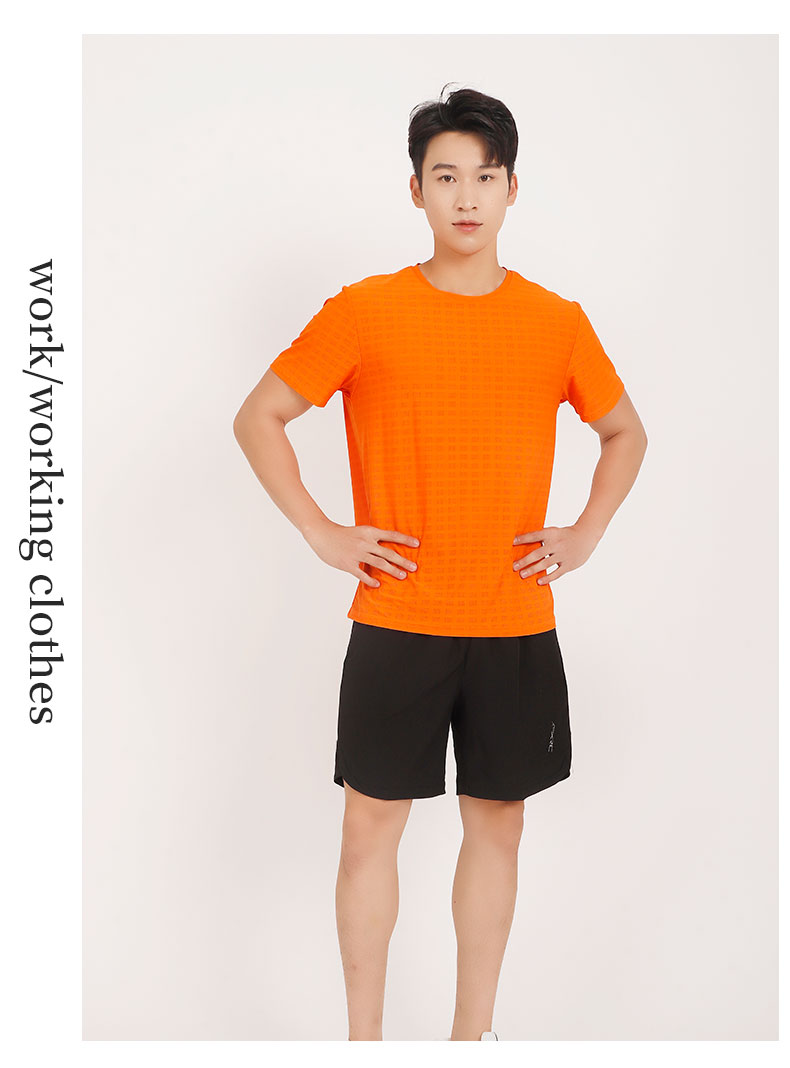 Solid color casual round neck short sleeve T-shirt GJ25-F3001