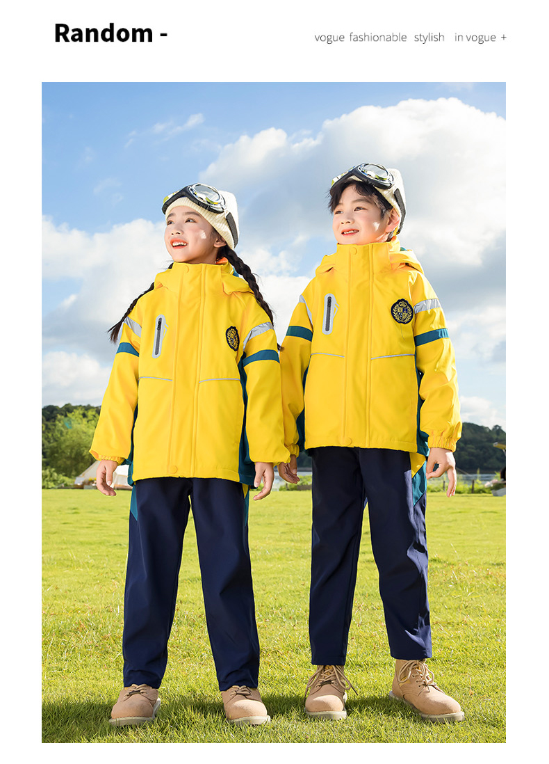 Polar fleece liner outdoor warm jacket children 215-9107 two-piece set (with label)