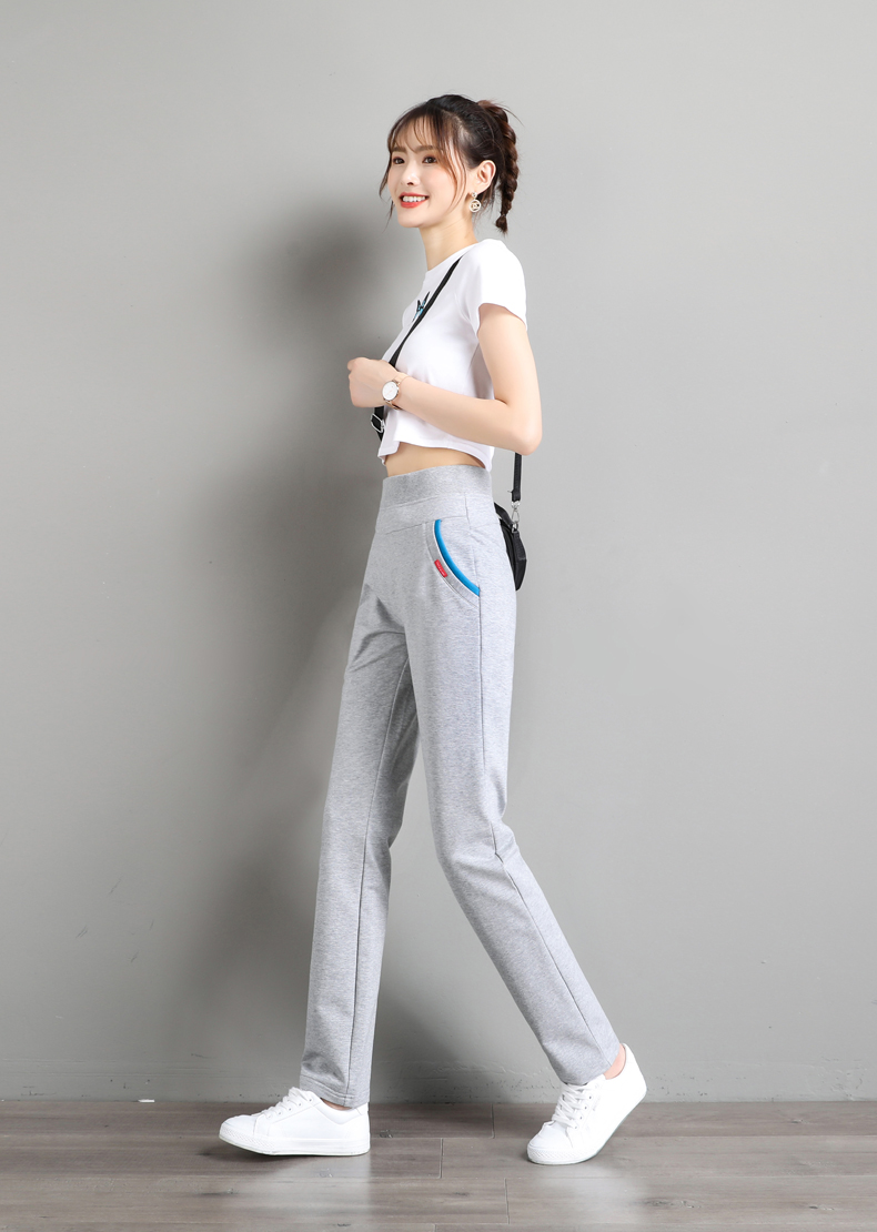 Versatile solid color casual straight pants for women G32-CR610