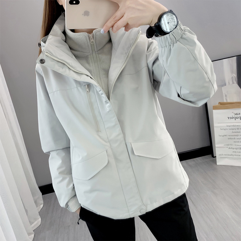 Polar fleece liner warm three-in-one jacket two-piece suit KG2-9066 women