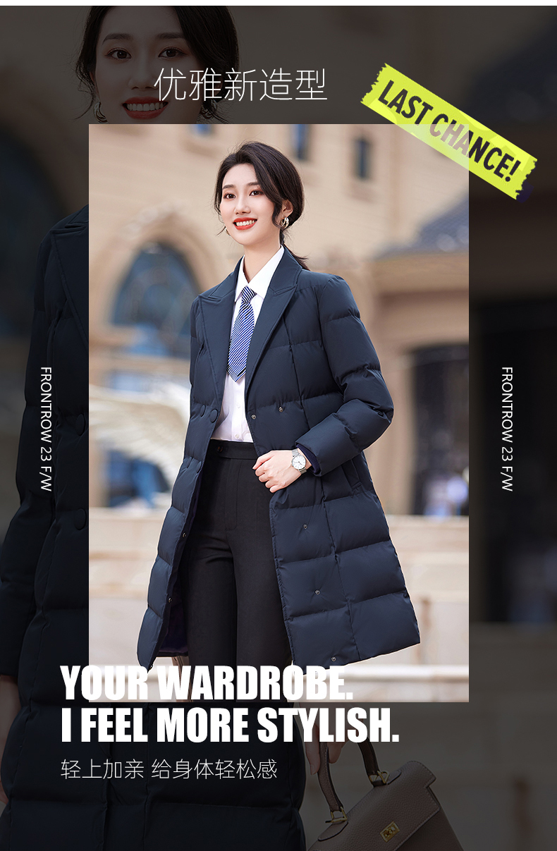 Autumn and winter down cotton warm cotton coat mid-length women model DY7-2319 women model