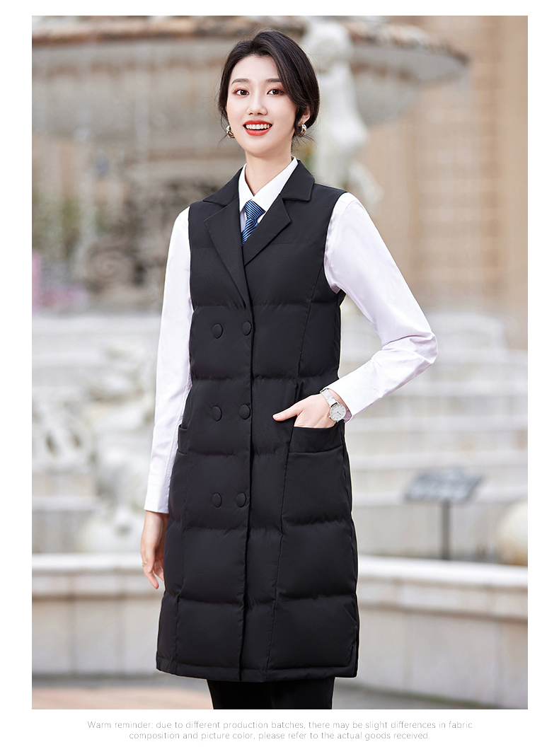 Autumn and winter business sleeveless mid-length cotton coat for women DY7-2322 for women