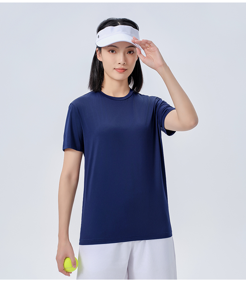 180g Zhengyang series sunscreen ice silk round neck short sleeves W07-586