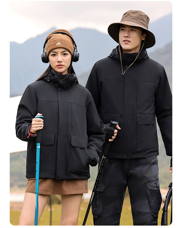 Outdoor ultra-soft polar fleece liner three-in-one jacket H17-9596