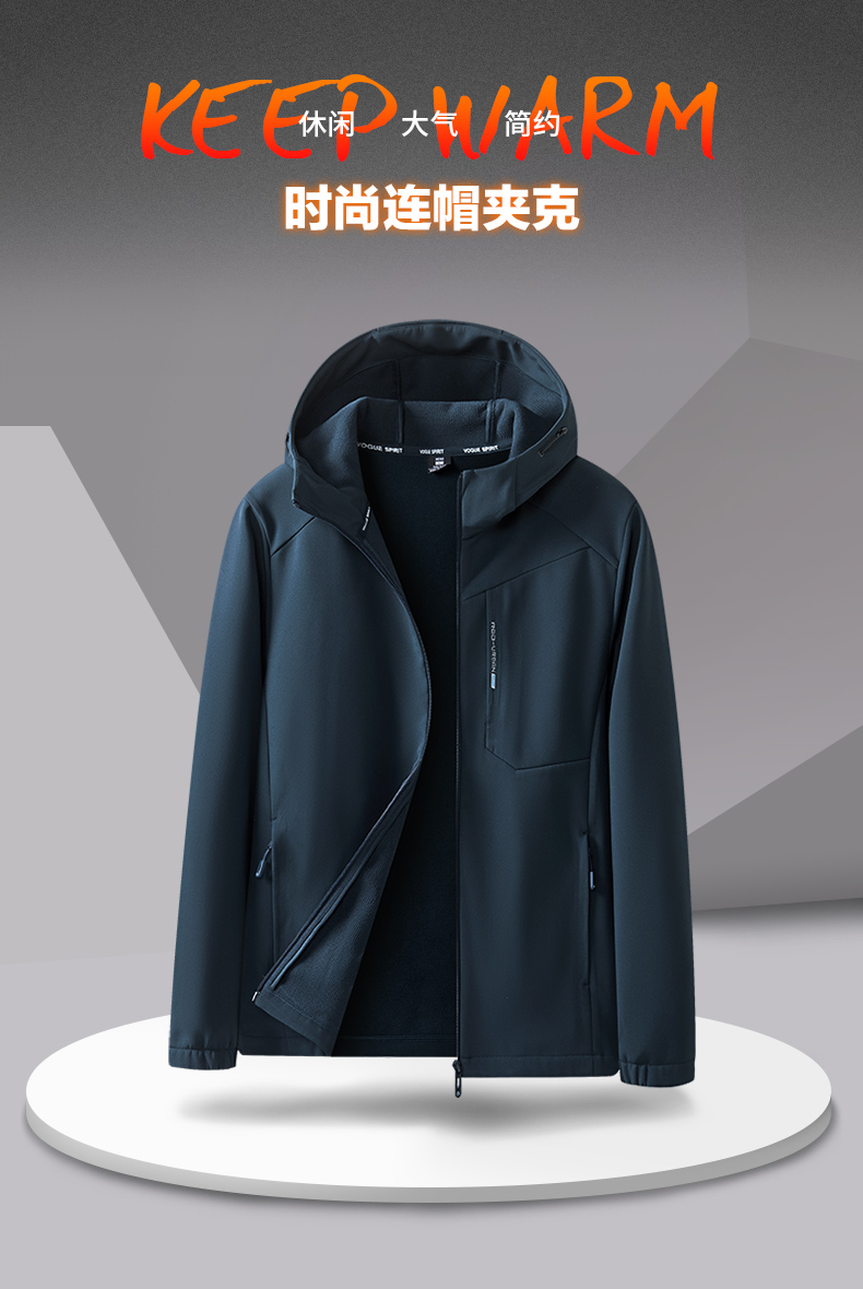 Fashion hooded windproof warm jacket KI3-83198