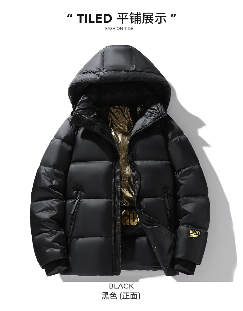 New l hooded warm down jacket KN2-YR681