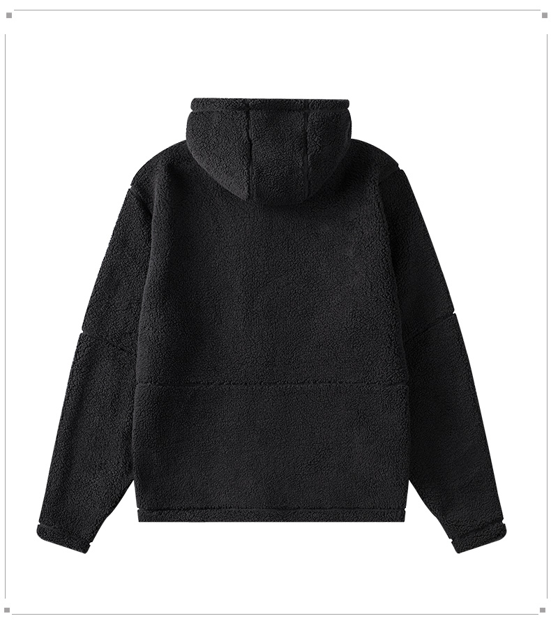 345g cotton fleece hooded jacket KD4-7309