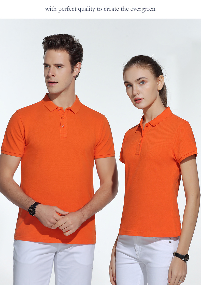 210g 32 count cotton ribbed solid color lapel short sleeve POLO shirt men GT1-2001 men