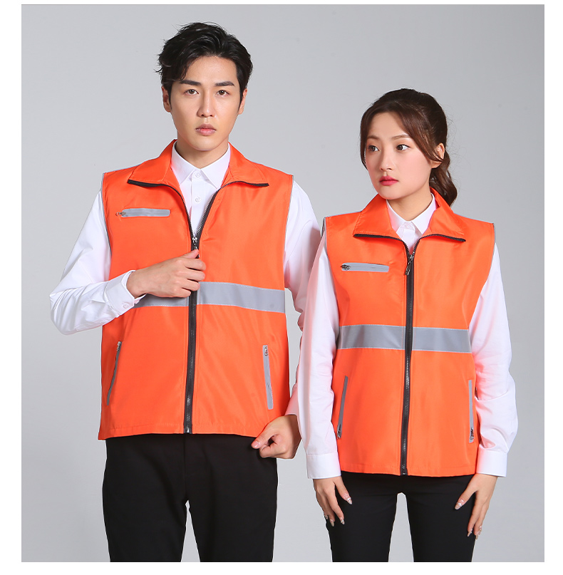 Double layer single waist reflective vest universal style E01-MJ052218