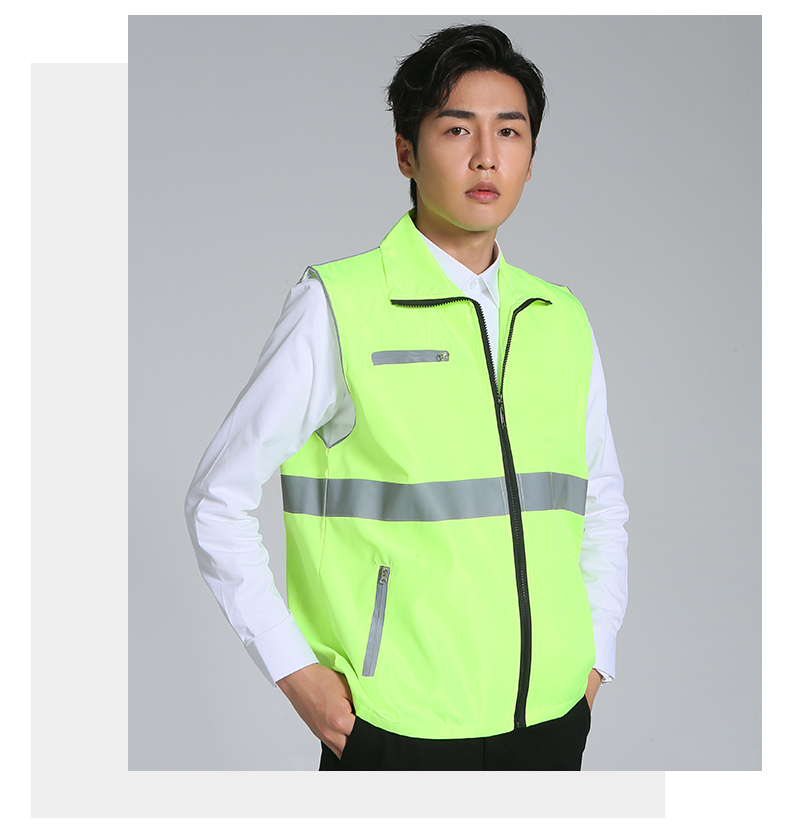 Double layer single waist reflective vest universal style E01-MJ052218