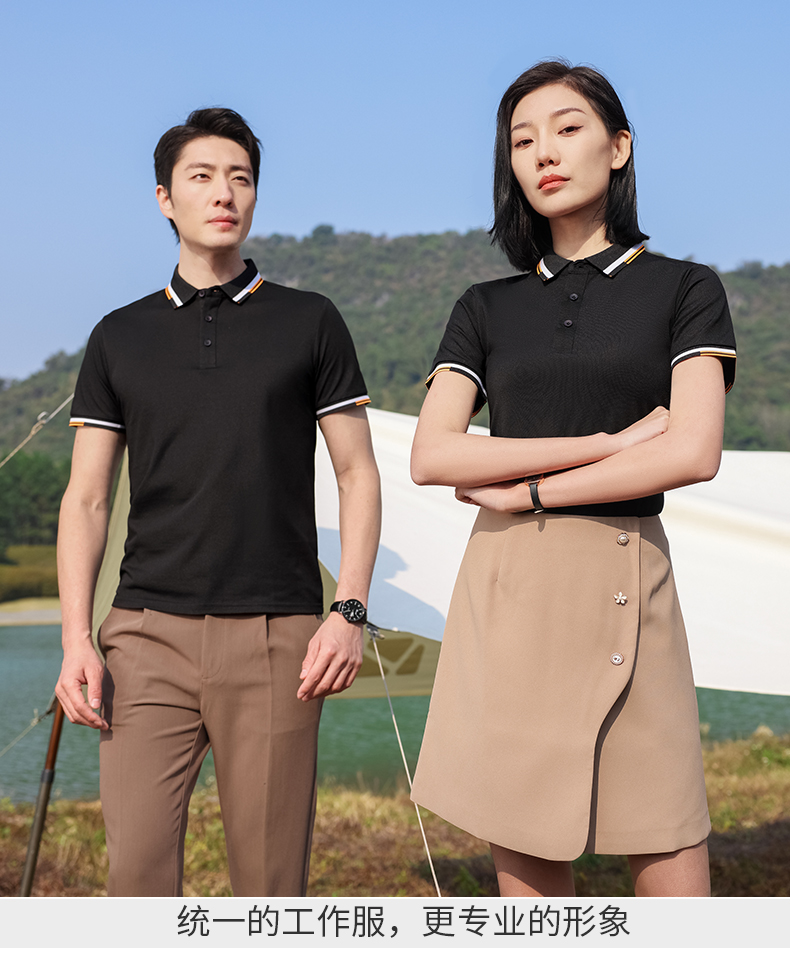 Simple and fashionable lapel short-sleeved POLO shirt universal style SNS-KM99023