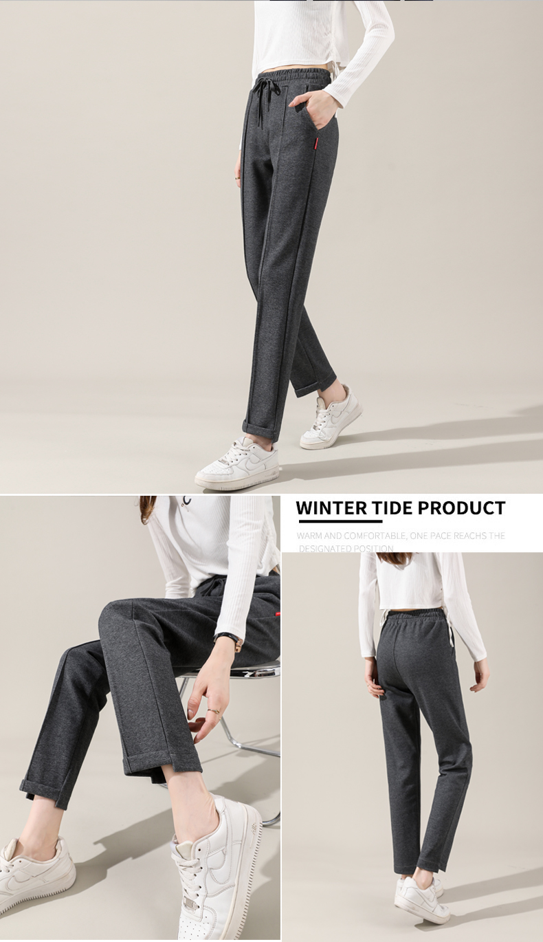 Autumn and winter drawstring casual pants for women G32-CR20180