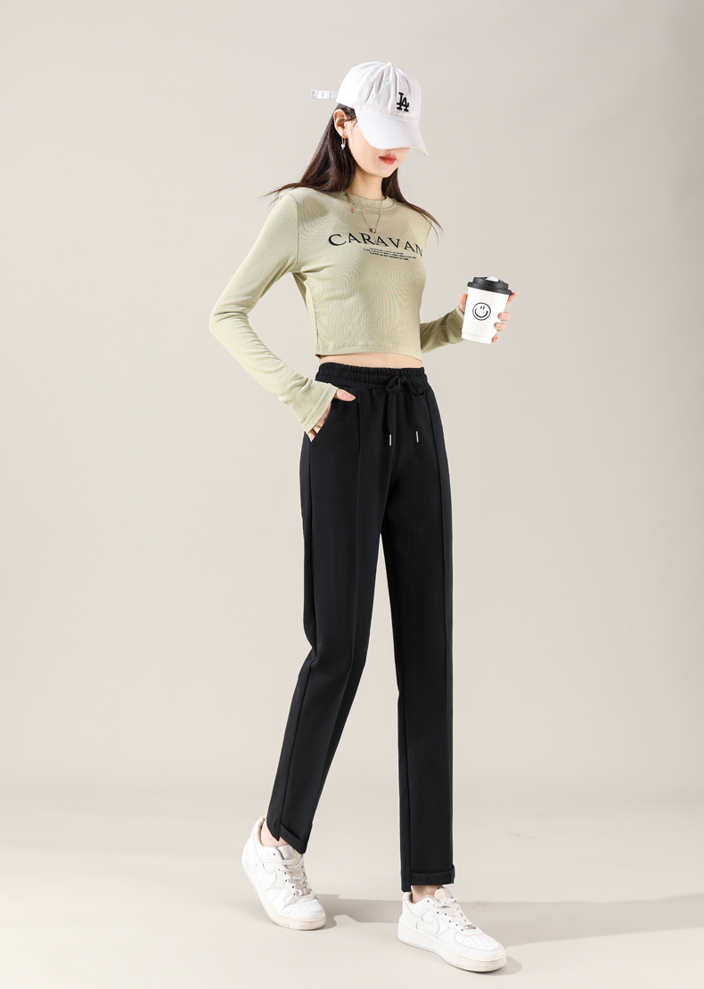 Autumn and winter drawstring casual pants for women G32-CR20180