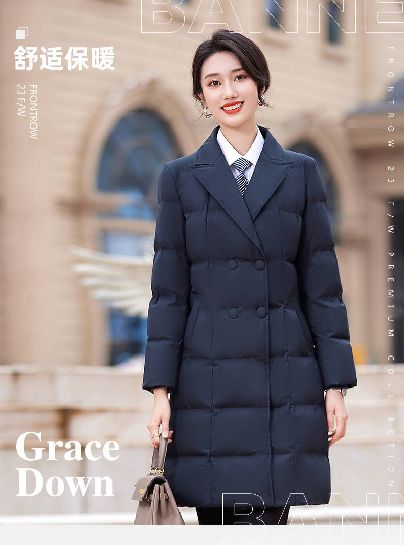 Autumn and winter down cotton warm cotton coat mid-length women model DY7-2319 women model