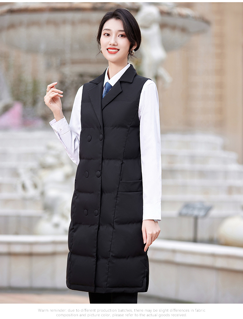 Autumn and winter business sleeveless mid-length cotton coat for women DY7-2322 for women