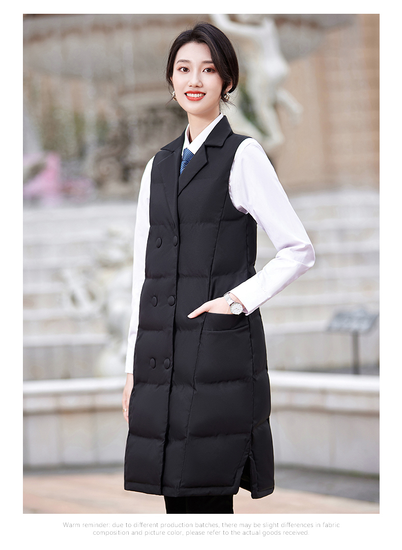 Autumn and winter business sleeveless mid-length cotton coat for women DY7-2322 for women