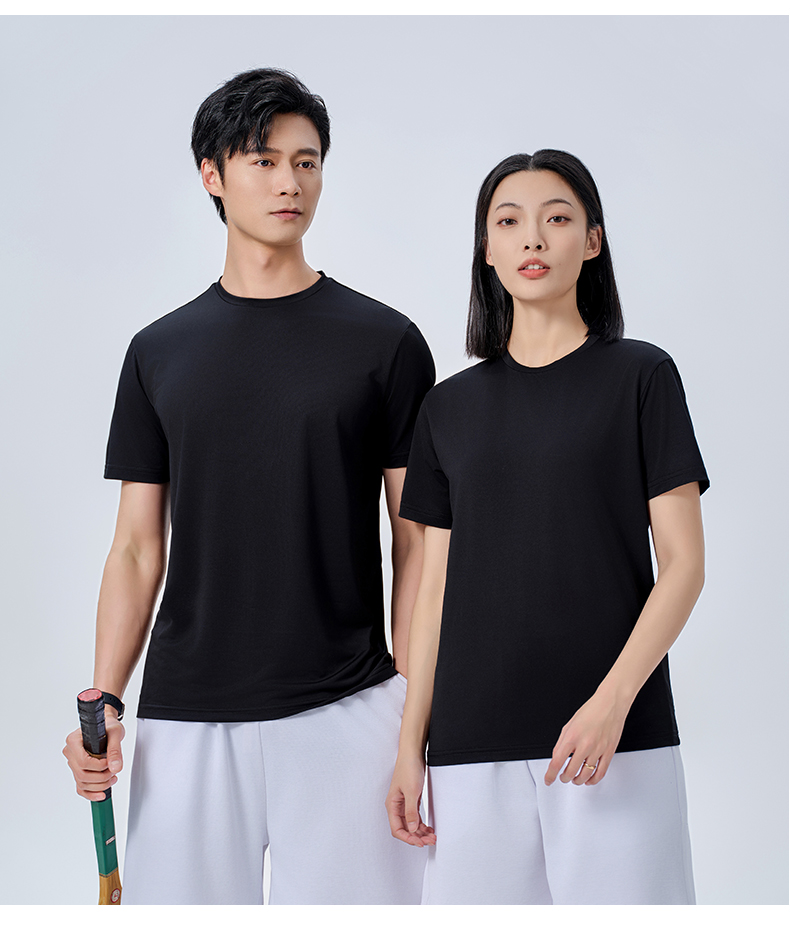 180g Zhengyang series sunscreen ice silk round neck short sleeves W07-586