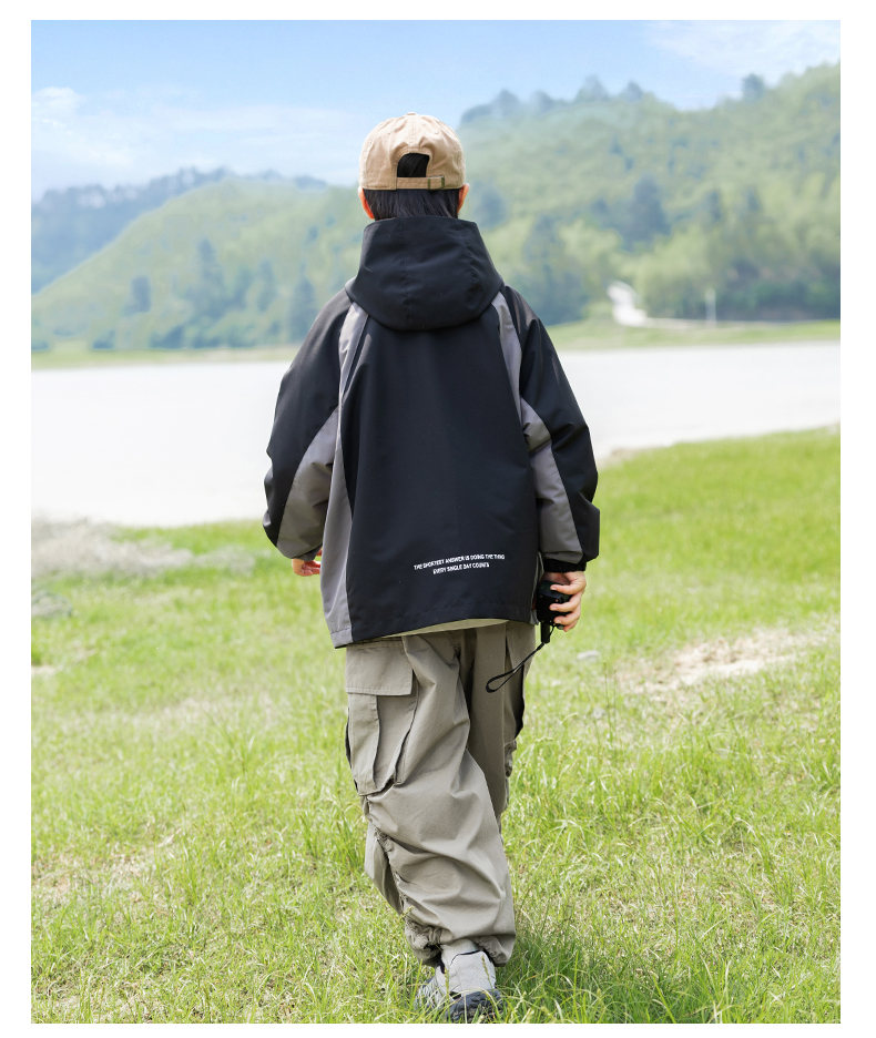 Colorblock fleece 3-in-1 jacket for kids 220-BQ1500