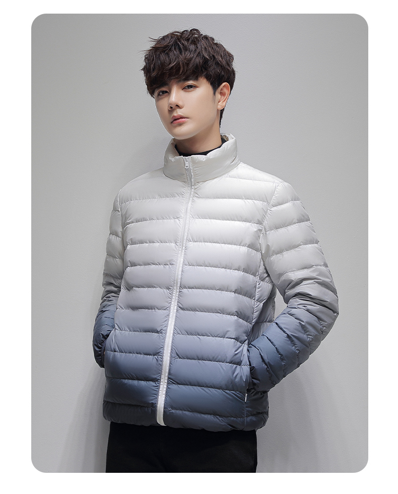 Personalized gradient stand collar down jacket KN2-82206