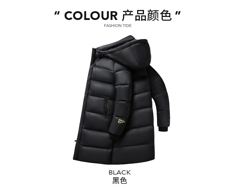 Mid-length hooded warm down jacket KN2-YR682D