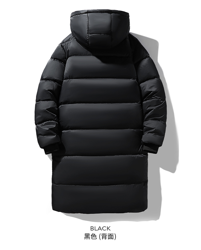 Mid-length hooded warm down jacket KN2-YR682D